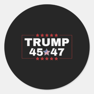 Adesivo Donald Trump 45 47th Presidente Americano Tee Mega