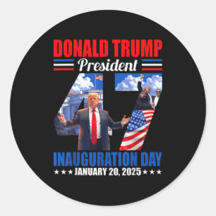 Adesivo Donald Trump 47º Dia da Inauguração do Presidente