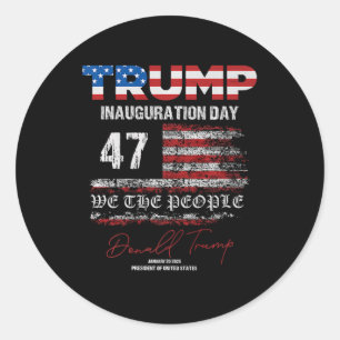 Adesivo Donald Trump 47.º Presidente 2025 Inauguração dos
