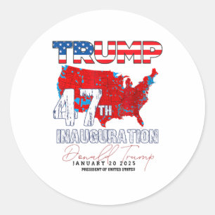 Adesivo Donald Trump 47.º Presidente 2025 Inauguração dos
