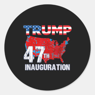 Adesivo Donald Trump 47.º Presidente 2025 Inauguração dos