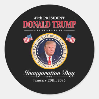 Adesivo Donald Trump 47.º Presidente Inauguração 2025 Sup