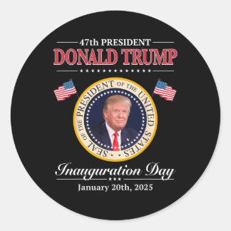 Adesivo Donald Trump 47.º Presidente Inauguração 2025 Sup