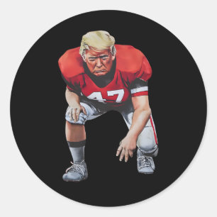 Adesivo Donald Trump 47 Jogador de Futebol Americano Engra
