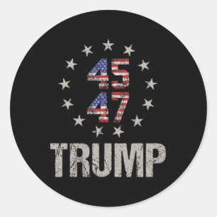 Adesivo Donald Trump 47 Presidente Dos Eua 2024 Shirt Trum