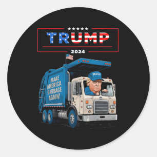 Adesivo Donald Trump Anda em Camisa de Caminhão Garge para