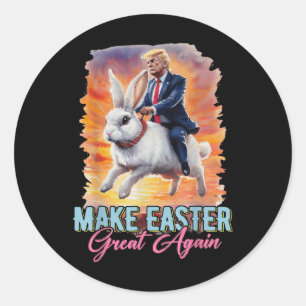 Adesivo Donald Trump Andando Coelhinho Faz Excelente De Pá