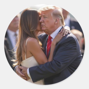 Adesivo Donald Trump beijou Melania Trump