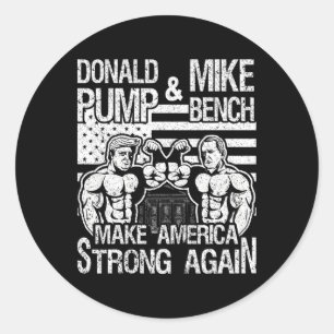 Adesivo Donald Trump Bombeia Mike Pence Supino Corpo Const