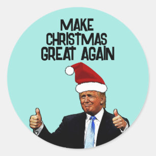 ADESIVO DONALD TRUMP CHRISTMAS EXCELENTE DE NOVO