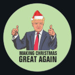 ADESIVO DONALD TRUMP CHRISTMAS STICKERS<br><div class="desc">DONALD TRUMP CHRISTMAS STICKERS. EXCELENTE DE NATAL DE fazer NOVAMENTE.</div>