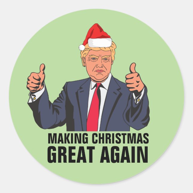 ADESIVO DONALD TRUMP CHRISTMAS STICKERS (Frente)