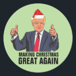 ADESIVO DONALD TRUMP CHRISTMAS STICKERS<br><div class="desc">DONALD TRUMP CHRISTMAS STICKERS. EXCELENTE DE NATAL DE fazer NOVAMENTE.</div>
