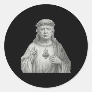 Adesivo Donald Trump Como Jesus - Fé e Patriotismo Para C
