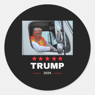 Adesivo Donald Trump Corre No Caminhão De Lixo