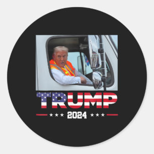 Adesivo Donald Trump Corre No Caminhão De Lixo 1