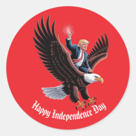 Adesivo Donald Trump Correndo Personalizado De Arte Patrió