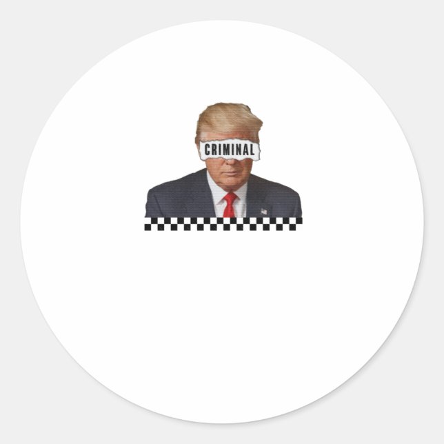 Adesivo Donald Trump - Criminal (Frente)