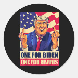 Adesivo Donald Trump Dedo Médio Biden Harris América Re