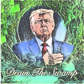 Adesivo Donald Trump Drain The Swamp 2024 decal