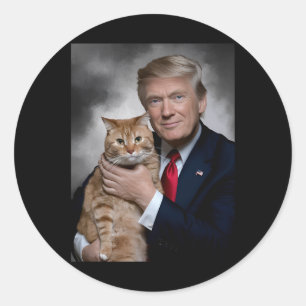 Adesivo Donald Trump E Cat Engraçados Trump E Cat
