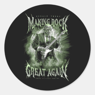 Adesivo Donald Trump Fazer Rock Music Excelente Novamente