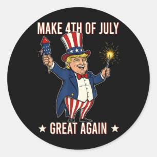 Adesivo Donald Trump Fireworks Faz 4 De Julho De Novo