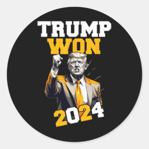Adesivo Donald Trump Ganhou A Inauguração Eleitoral 2024 H
