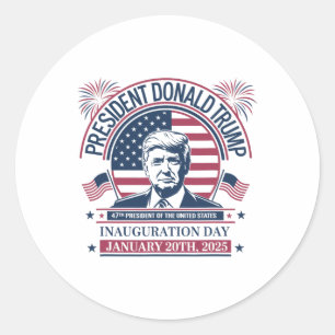Adesivo Donald Trump ganhou o 47.º Presidente - 2024 Potus