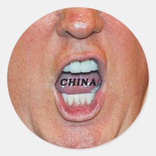 Adesivo Donald Trump gritando "China"