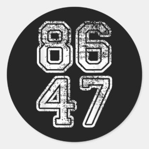 Adesivo Donald Trump Impeach 47 8647 Anti-Trump