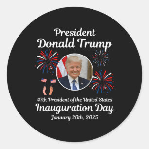 Adesivo Donald Trump Inauguration Day 2025 47th U.A. Presi