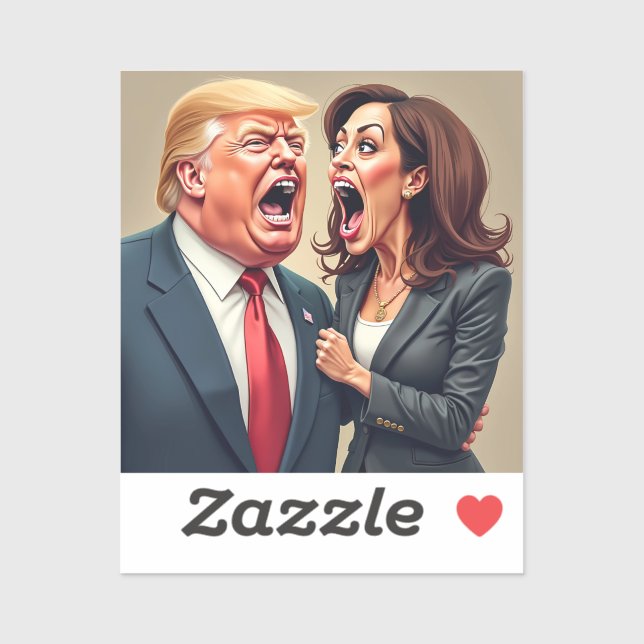 Adesivo Donald Trump Kamala harris (Folha)