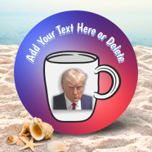 Donald Trump Mug Memória Adicione Seu Texto Azul V