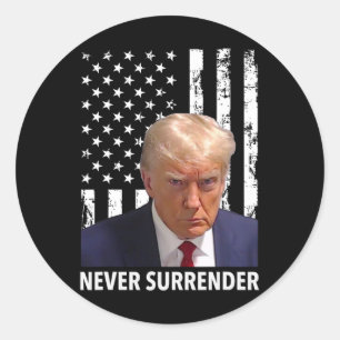 Adesivo Donald Trump Mug Shot - Nunca rendam F Americano