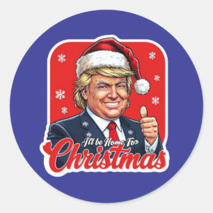 Adesivo Donald Trump Natal Papai Noel Art