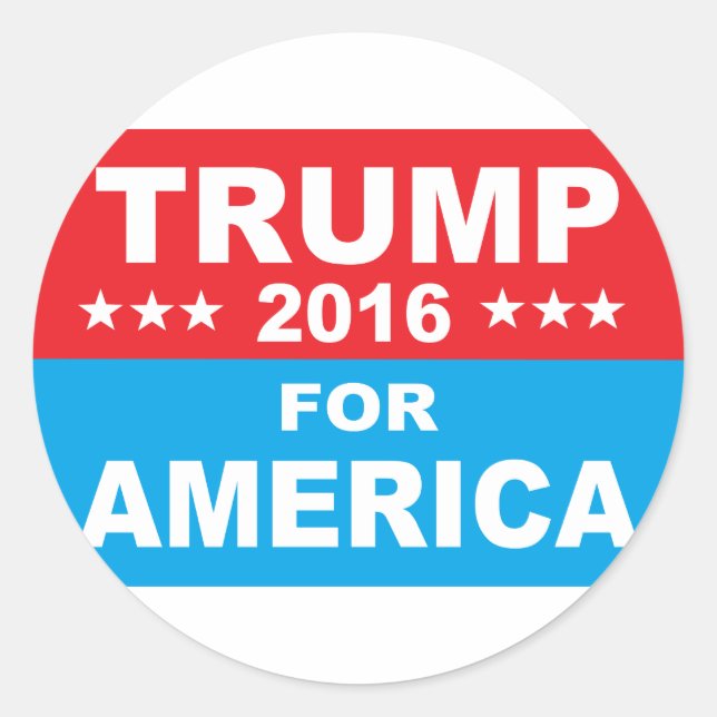 Adesivo Donald Trump para a América (Frente)