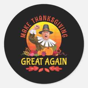 Adesivo Donald Trump Pilgrim Costume Fazer Ação de Graças