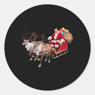 Adesivo Donald Trump Santa Claus Sleigh Natal Usa