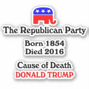 Adesivo Donald Trump: Sética da Morte do Partido Republica