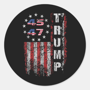 Adesivo Donald Trump Shirt Trump Merchandise 45 47 Trump 2