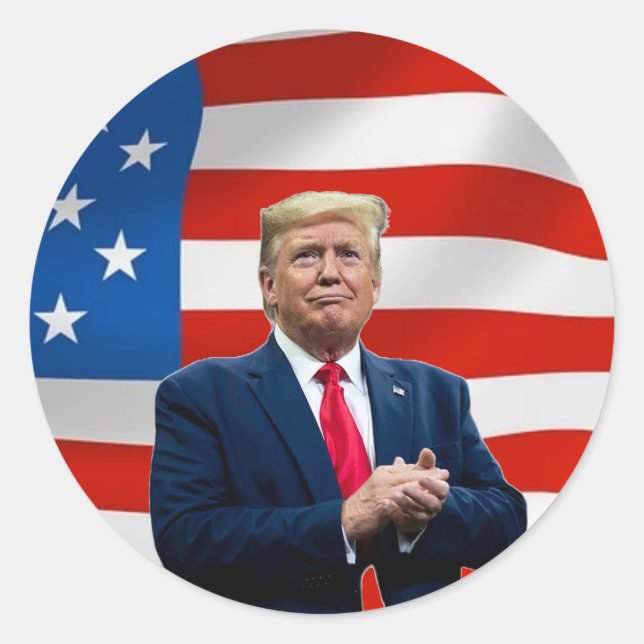 Adesivo Donald Trump Sticker Election 2024 MAGA Flag (Frente)