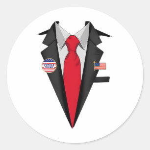 Adesivo Donald Trump Suit E Tie Halloween Costume