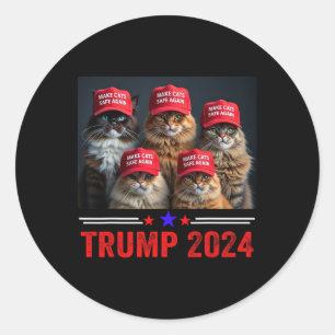 Adesivo Donald Trump Torna os Gatos Seguros Novamente Chap