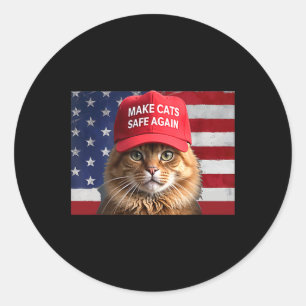 Adesivo Donald Trump Torna os Gatos Seguros Novamente Chap