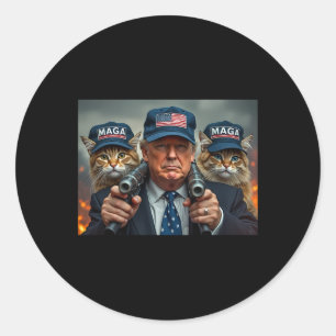 Adesivo Donald Trump Torna Os Gatos Seguros Novamente Red