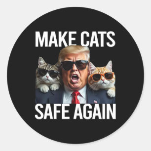 Adesivo Donald Trump Torna Os Gatos Seguros Novamente Red 