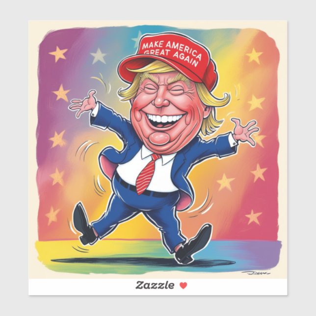 Adesivo Donald Trump usa 2024 (Folha)