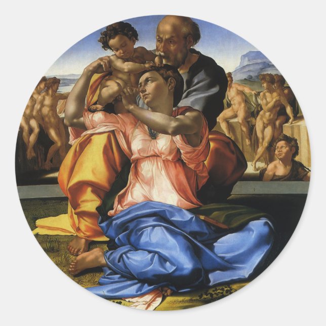Adesivo Doni Tondo ou Doni Madonna de Michelangelo (Frente)