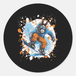 Adesivo Donkey Snowboard Animal Snowboard
